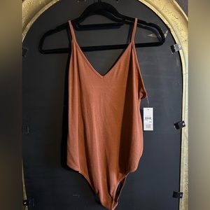 BP Rib Knit Bodysuit Color Rust Sequoia- NEW